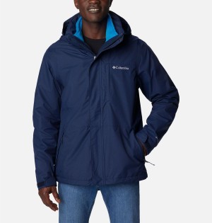 Columbia Gulfport Interchange Men's 3 In 1 Jackets Navy | MLSXFQ-905