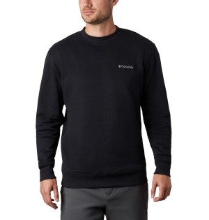 Columbia Hart Mountain II Crew Men's Sweatshirt Black | YAGCMR-870