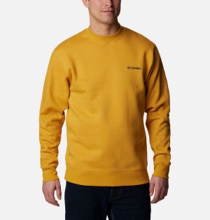 Columbia Hart Mountain II Crew Men's Sweatshirt Yellow | RDGUQM-790