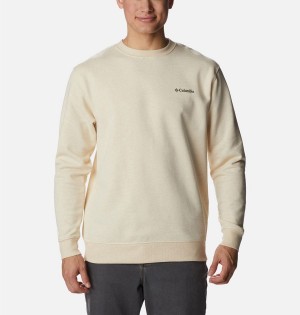 Columbia Hart Mountain II Crew Men's Sweatshirt Beige | VKCWOZ-780