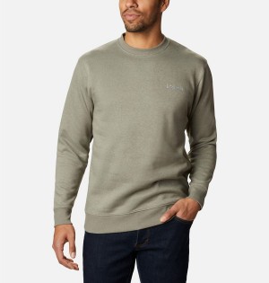 Columbia Hart Mountain II Crew Men's Sweatshirt Green | JBXSDT-893