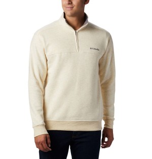 Columbia Hart Mountain II Half Zip Men's Sweatshirt Beige | HBAJMF-670