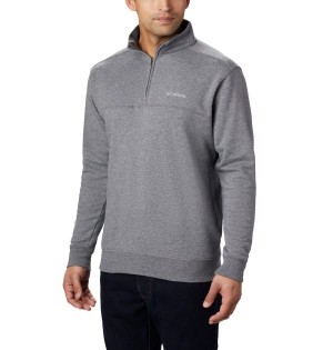 Columbia Hart Mountain II Half Zip Men's Sweatshirt Grey | CILQHT-597