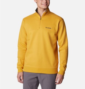 Columbia Hart Mountain II Half Zip Men's Sweatshirt Yellow | BRFMCX-327