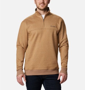 Columbia Hart Mountain II Half Zip Men's Sweatshirt Khaki | NVJCDL-041