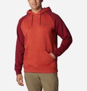 Columbia Hart Mountain II Men's Hoodie Red | YUJISX-612
