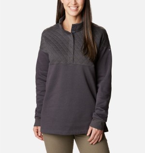 Columbia Hart Mountain Quilted Half Snap Women's Pullover Beige | VSXZQP-695