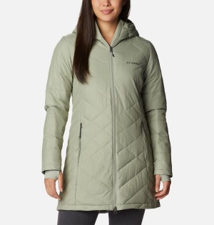Columbia Heavenly Long Hooded Women's Puffer Jacket Green | AGDNBP-906