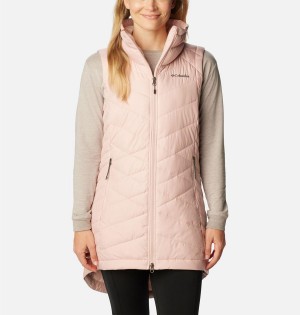 Columbia Heavenly Long Women's Vest Pink | WIGPSY-047