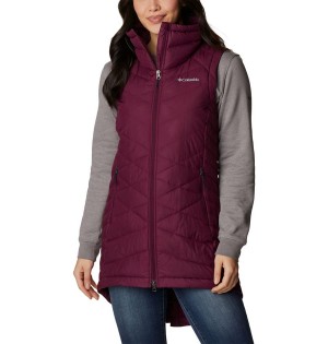 Columbia Heavenly Long Women's Vest Red | BXGHSA-493
