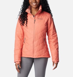 Columbia Heavenly Women's Puffer Jacket Coral | TQOHNW-371