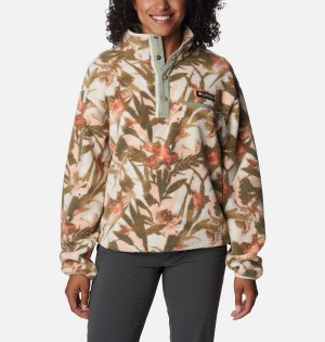 Columbia Helvetia Cropped Half Snap Fleece Women's Pullover Brown | OARCUY-816