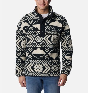 Columbia Helvetia Half Snap Fleece Men's Pullover Black | VJSACY-691