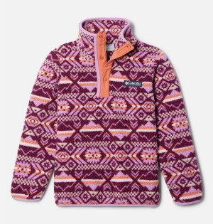 Columbia Helvetia Half Snap Pullover Kids' Fleece Purple | XMHETQ-781
