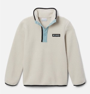 Columbia Helvetia Half Snap Pullover Kids' Fleece White | PYAUHB-312