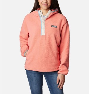 Columbia Helvetia Hoodie Women's Pullover Coral | RPJNAO-293