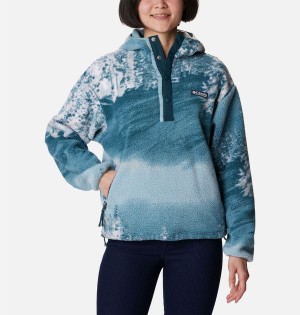 Columbia Helvetia Hoodie Women's Pullover Turquoise | RPFXIT-350