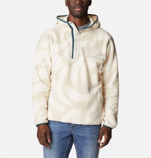 Columbia Helvetia Sherpa Fleece Men's Hoodie Beige | ENMTSK-381