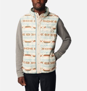 Columbia Helvetia Sherpa Fleece Men's Vest Beige | VDBSJM-120