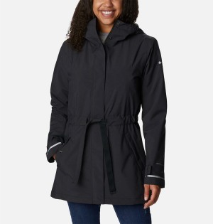 Columbia Here and There II Trench Women's Rain Jacket Black | IKJTLV-197