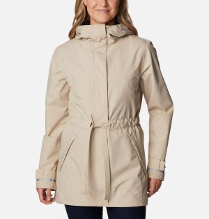Columbia Here and There II Trench Women's Rain Jacket Khaki | JDWYIZ-713