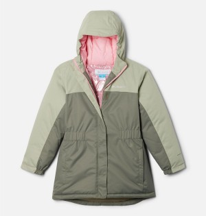 Columbia Hikebound Long Insulated Kids' Jacket Green | MBKQNW-496