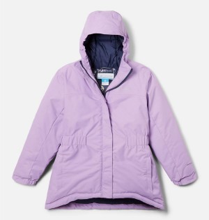 Columbia Hikebound Long Insulated Kids' Jacket Purple | TXNFMO-937