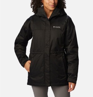 Columbia Hikebound Long Insulated Women's Puffer Jacket Black | KJMLGY-132