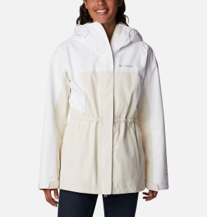 Columbia Hikebound Long Women's Rain Jacket White | ZBJYTN-510