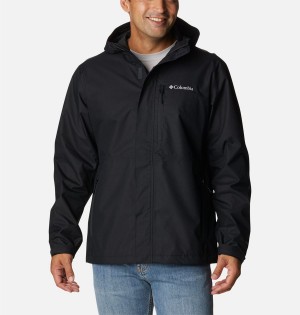 Columbia Hikebound Men's Rain Jacket Black | RQTZID-315