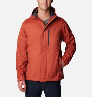 Columbia Hikebound Men's Rain Jacket Red | VSTPEF-781