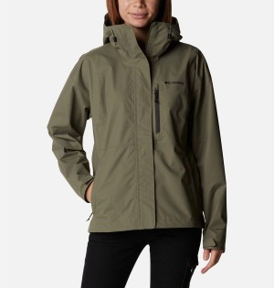 Columbia Hikebound Women's Rain Jacket Green | XQAZML-394