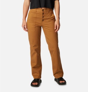 Columbia Holly Hideaway Cotton Women's Pants Brown | JNOKAG-917