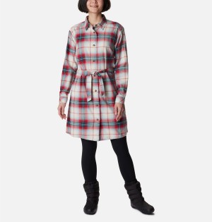 Columbia Holly Hideaway Flannel Women's Dress Red | YSDTWV-918