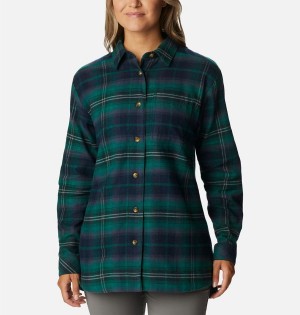 Columbia Holly Hideaway Flannel Women's Shirt Green | SUEDIG-015