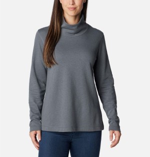 Columbia Holly Hideaway Funnel Neck Long Sleeve Women's Pullover Grey | TECKVZ-648