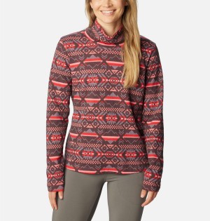 Columbia Holly Hideaway Funnel Neck Long Sleeve Women's Pullover Red | YEZKLA-263
