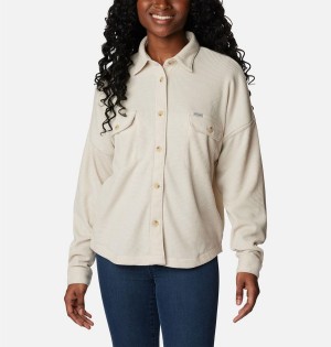 Columbia Holly Hideaway Waffle Jacket Women's Shirt White | TUXVHK-943