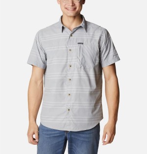 Columbia Homecrest Short Sleeve Men's Shirt Grey | VJWUDY-935