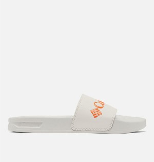 Columbia Hood River Slide Men's Sandals White | XTEMVC-624