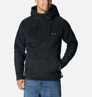 Columbia Hunterdon Fleece Men's Hoodie Black | ARVQIO-359