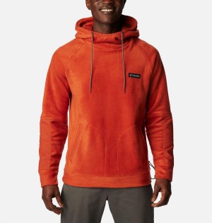 Columbia Hunterdon Fleece Men's Hoodie Red | FLOUPG-647