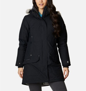 Columbia Icelandite TurboDown Women's Coats Black | RFVSIY-748