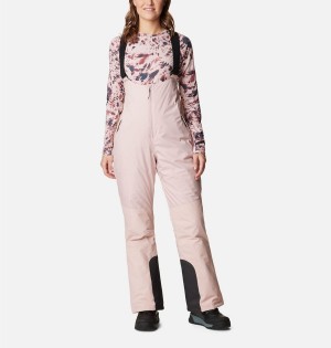Columbia Iceventure Insulated Ski Bib Women's Pants Pink | OSPRYK-149