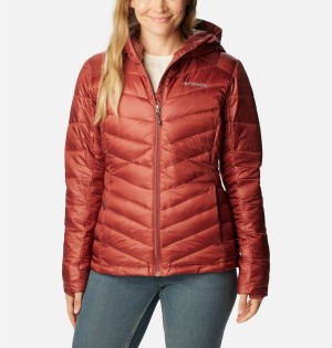 Columbia Joy Peak Insulated Hooded Women's Puffer Jacket Red | HKNUFC-173