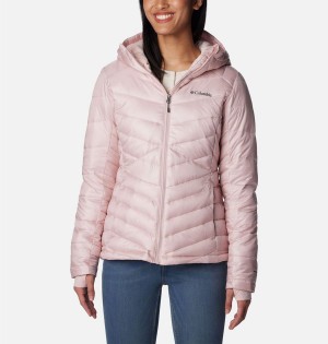 Columbia Joy Peak Insulated Hooded Women's Puffer Jacket Pink | DQFTVY-706