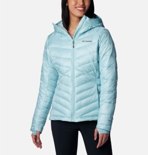 Columbia Joy Peak Insulated Hooded Women's Puffer Jacket Turquoise | EUDTVP-758