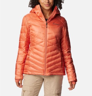 Columbia Joy Peak Insulated Hooded Women's Puffer Jacket Coral | CKSJRN-435