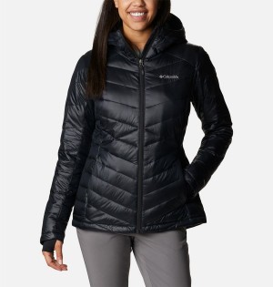 Columbia Joy Peak Insulated Hooded Women's Puffer Jacket Black | FGZVDI-830