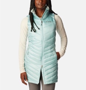 Columbia Joy Peak Long Women's Vest Turquoise | DCZWVB-420